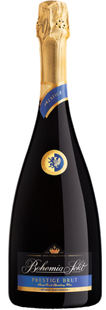 Fľaša vína Bohemia sekt Prestige, akostné šumivé víno (brut)