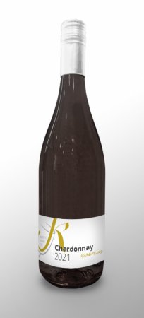 Fľaša vína Chardonnay quercus 2021, zemské víno (suché)