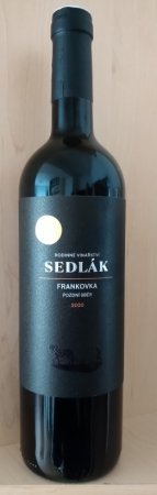 Fľaša vína Frankovka 2020, pozdný sber (suché)