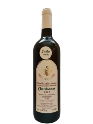 Fľaša vína Chardonnay 2020, pozdný sber (suché)