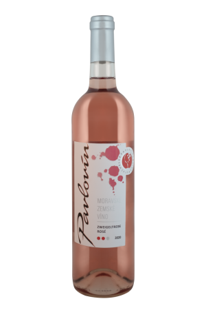 Fľaša vína Zweigeltrebe rosé 2022, zemské víno (polosladké)