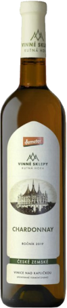 Fľaša vína Chardonnay 2019, zemské víno (suché)
