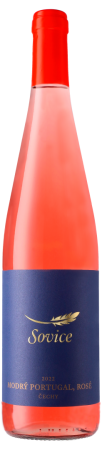 Fľaša vína Modrý Portugal rosé 2022, zemské víno (polosladké)