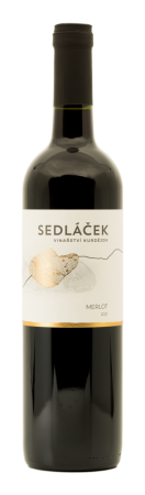 Fľaša vína Merlot 2021, výber z hrozna (suché)