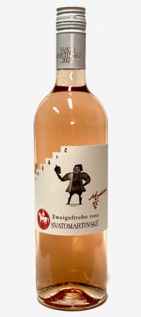 Fľaša vína Zweigeltrebe rose 2022, zemské víno (suché)
