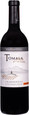 Fľaša vína Tomala Chardonnay 2016, zemské víno (suché)