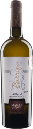 Fľaša vína 4Blend barrique 2018, výber z hrozna (polosuché)