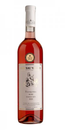 Fľaša vína Frankovka rosé 2021, pozdný sber (polosuché)