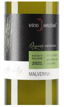 Fľaša vína Malverina Organic collection 2021, pozdný sber (polosladké)