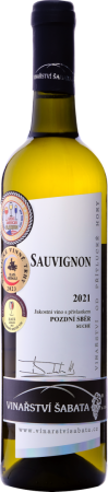 Fľaša vína Sauvignon 2021, pozdný sber (suché)