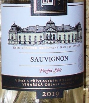 Fľaša vína Sauvignon 2019, pozdný sber (polosuché)