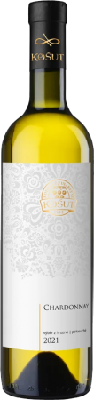 Fľaša vína Chardonnay 2021, výber z hrozna (polosuché)