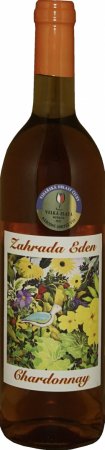 Fľaša vína Chardonnay barrique Zahrada Eden 2018, zemské víno (suché)