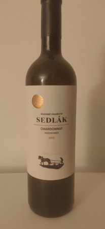 Fľaša vína Chardonnay 2019, pozdný sber (suché)