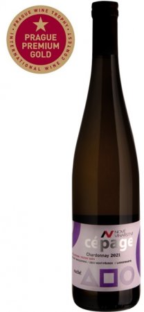 Fľaša vína Cépage Chardonnay 2021, pozdný sber (suché)