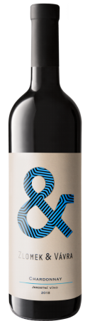 Fľaša vína Chardonnay 2018, kabinetné víno (suché)