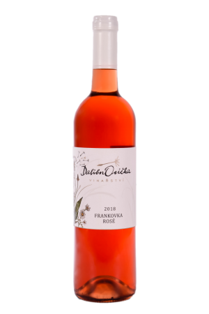 Fľaša vína Frankovka Rosé 2018, zemské víno (suché)