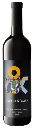 Fľaša vína Cuvée Vinohradská 2019, pozdný sber (suché)