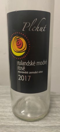 Fľaša vína Rulandské modré 2017, zemské víno (polosladké)