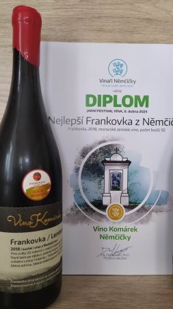 Fľaša vína Frankovka 2018, zemské víno (suché)