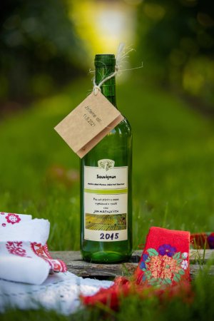 Fľaša vína Sauvignon 2015, zemské víno