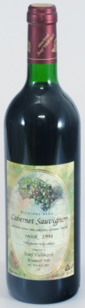 Fľaša vína Cabernet Sauvignon 1994, akostné víno (suché)