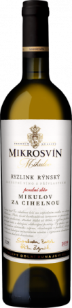 Fľaša vína Ryzlink rýnský (Za cihelnou) 2019, pozdný sber (suché)