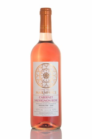 Fľaša vína Cabernet Sauvignon rosé 2020, zemské víno (polosuché)