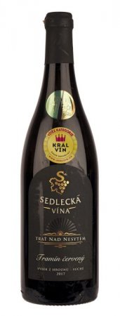 Fľaša vína Tramín červený 2017, výber z hrozna (suché)