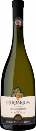 Fľaša vína Chardonnay (Herbarium Moravicum) 2020, pozdný sber (suché)