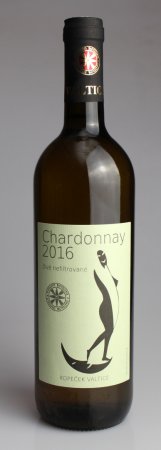 Fľaša vína Chardonnay 2016, zemské víno (suché)
