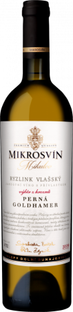 Fľaša vína Ryzlink vlašský (Goldhamer) 2019, výber z hrozna (suché)