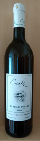 Fľaša vína Ryzlink rýnský 2019, akostné víno (suché)