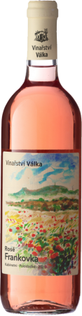 Fľaša vína Frankovka rosé BIO 2020, kabinetné víno (polosladké)
