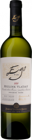 Fľaša vína Ryzlink vlašský (EGO No. 69) 2020, pozdný sber (suché)