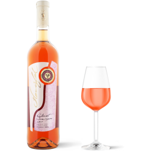 Fľaša vína Cabernet Sauvignon rosé 2019, pozdný sber (polosuché)