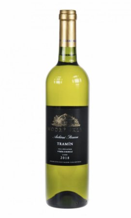 Fľaša vína Tramín 2018, bobuľový výber (sladké)