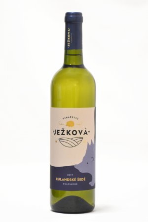 Fľaša vína Rulandské šedé 2019, zemské víno (polosuché)