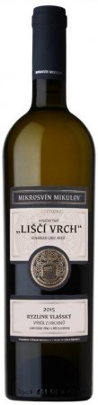 Fľaša vína Ryzlink vlašský (Liščí vrch, botrytický) 2015, výber z hrozna (sladké)
