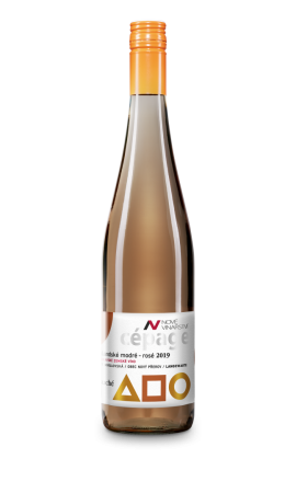 Fľaša vína Rulandské modré rosé 2019, zemské víno (suché)