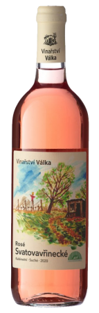 Fľaša vína Svatovavřinecké rosé 2020, zemské víno (suché)