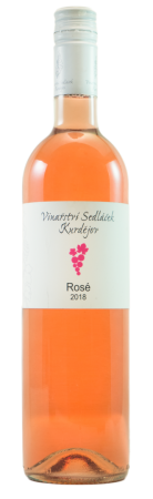 Fľaša vína Rosé 2018, zemské víno (suché)