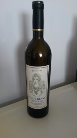Fľaša vína Pinot blanc Hasenberg 2016, akostné víno (suché)