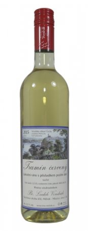 Fľaša vína Tramín červený 2015, pozdný sber (suché)