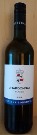 Fľaša vína Chardonnay 2019, akostné víno (suché)