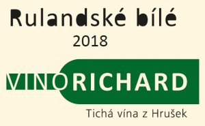 Fľaša vína Rulandské bílé 2018, zemské víno (suché)