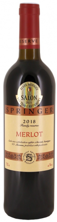 Fľaša vína Merlot (Family Reserve) 2018, výber z hrozna (suché)