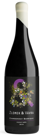 Fľaša vína Chardonnay barrique 2018, pozdný sber (suché)