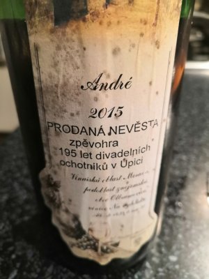 Fľaša vína André "Prodaná nevěsta" 2015, akostné víno (suché)