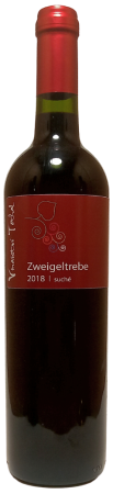 Fľaša vína Zweigeltrebe 2018, zemské víno (suché)